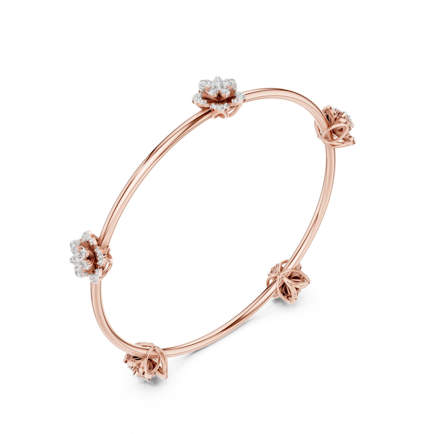 Pear Bangle Lab Grown Diamond Bracelet