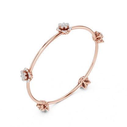 Pear Bangle Lab Grown Diamond Bracelet
