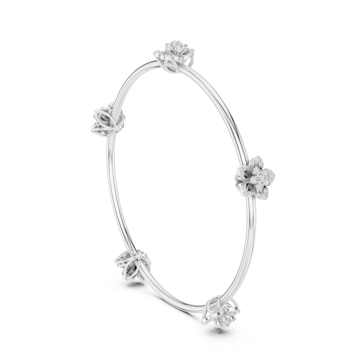 Pear Bangle Lab Grown Diamond Bracelet
