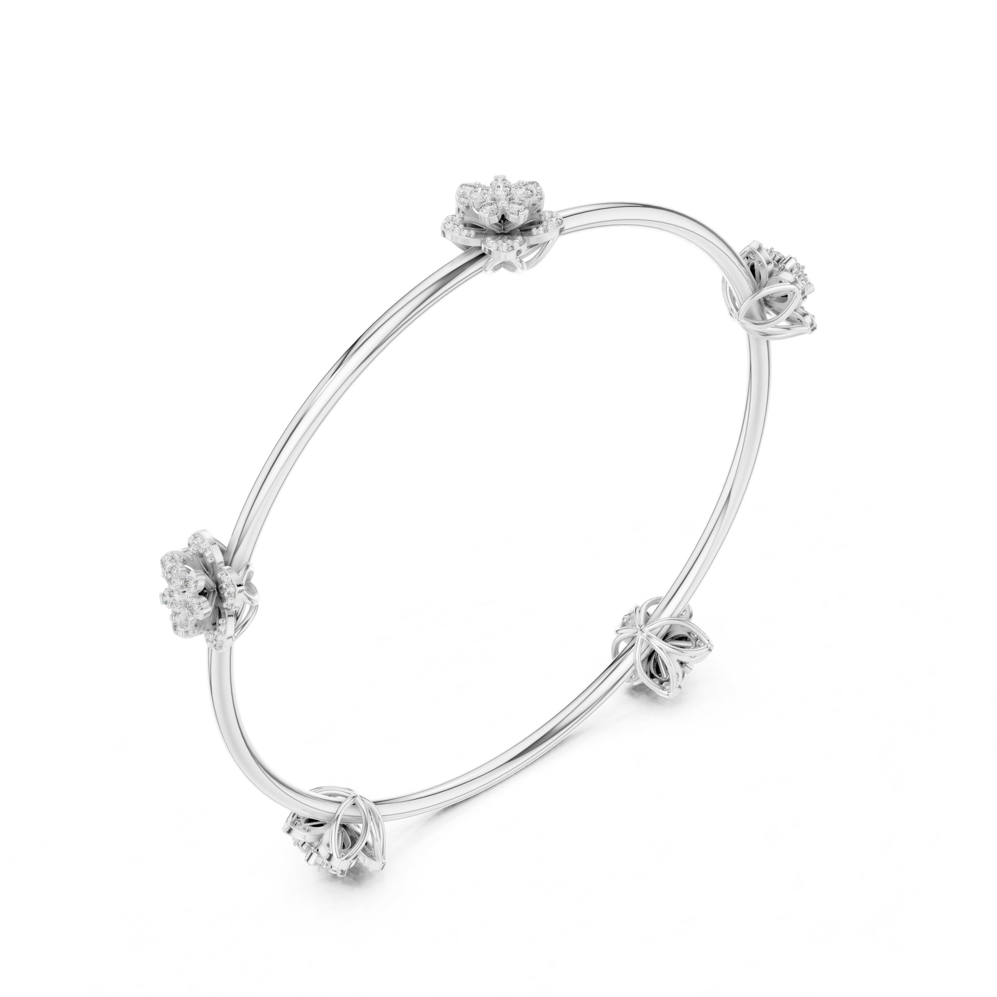 Pear Bangle Lab Grown Diamond Bracelet