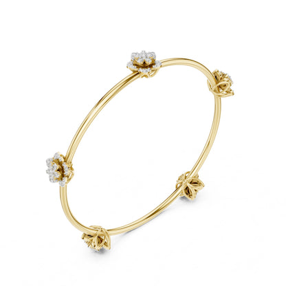 Pear Bangle Lab Grown Diamond Bracelet