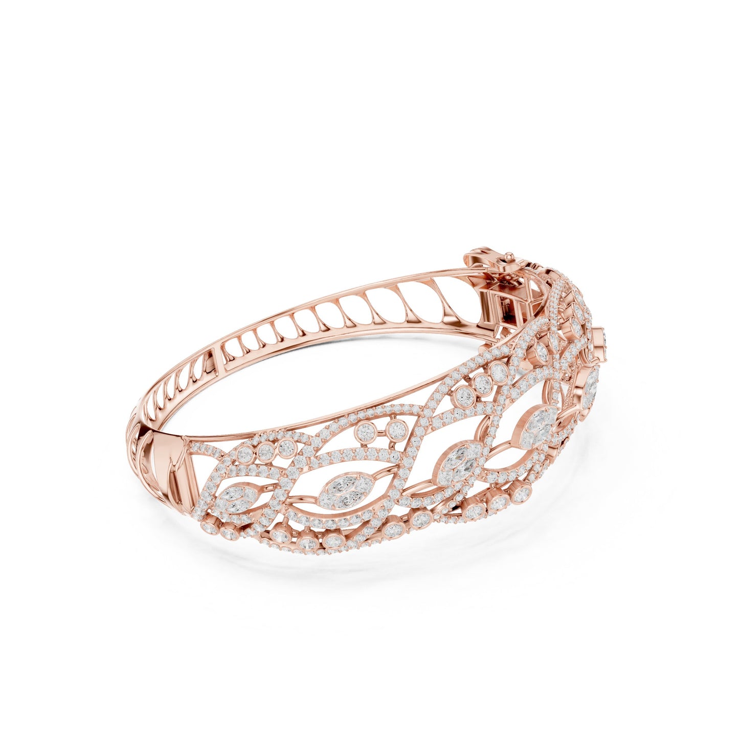 Round Bangle Lab Grown Diamond Bracelet