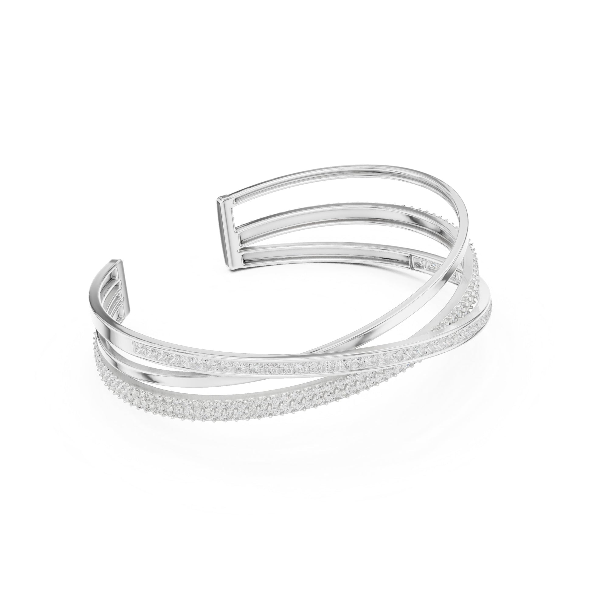 Round Bangle Lab Grown Diamond Bracelet