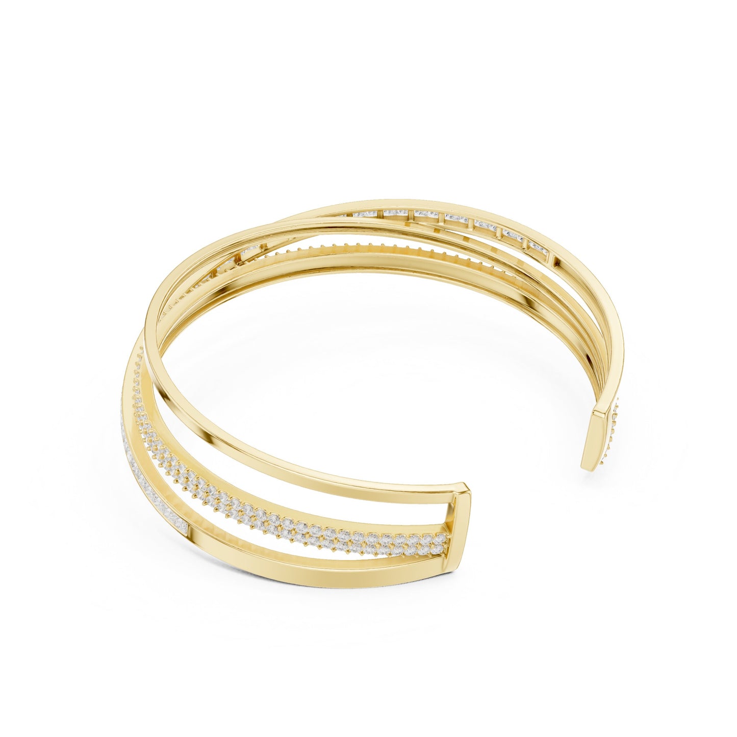 Round Bangle Lab Grown Diamond Bracelet