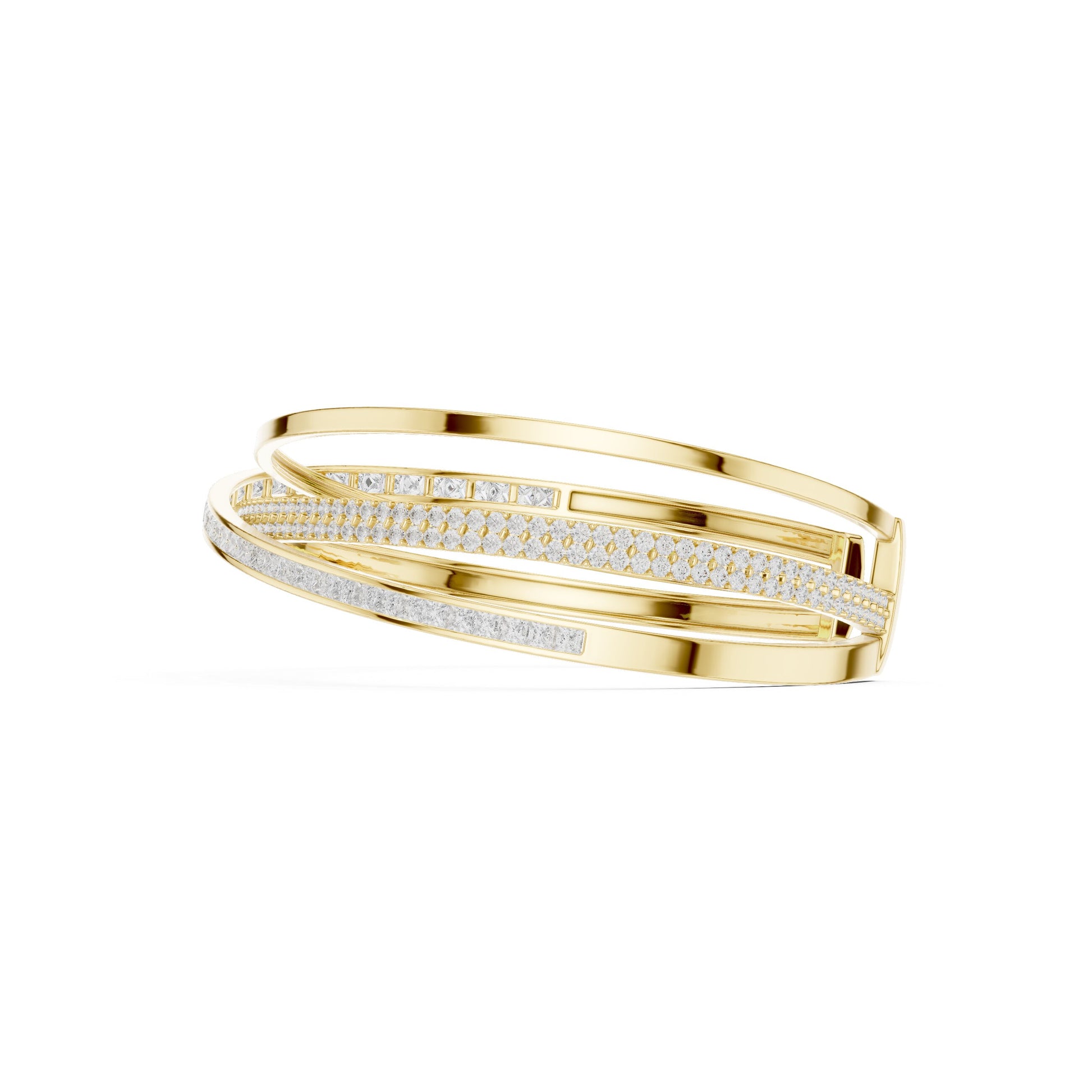 Round Bangle Lab Grown Diamond Bracelet