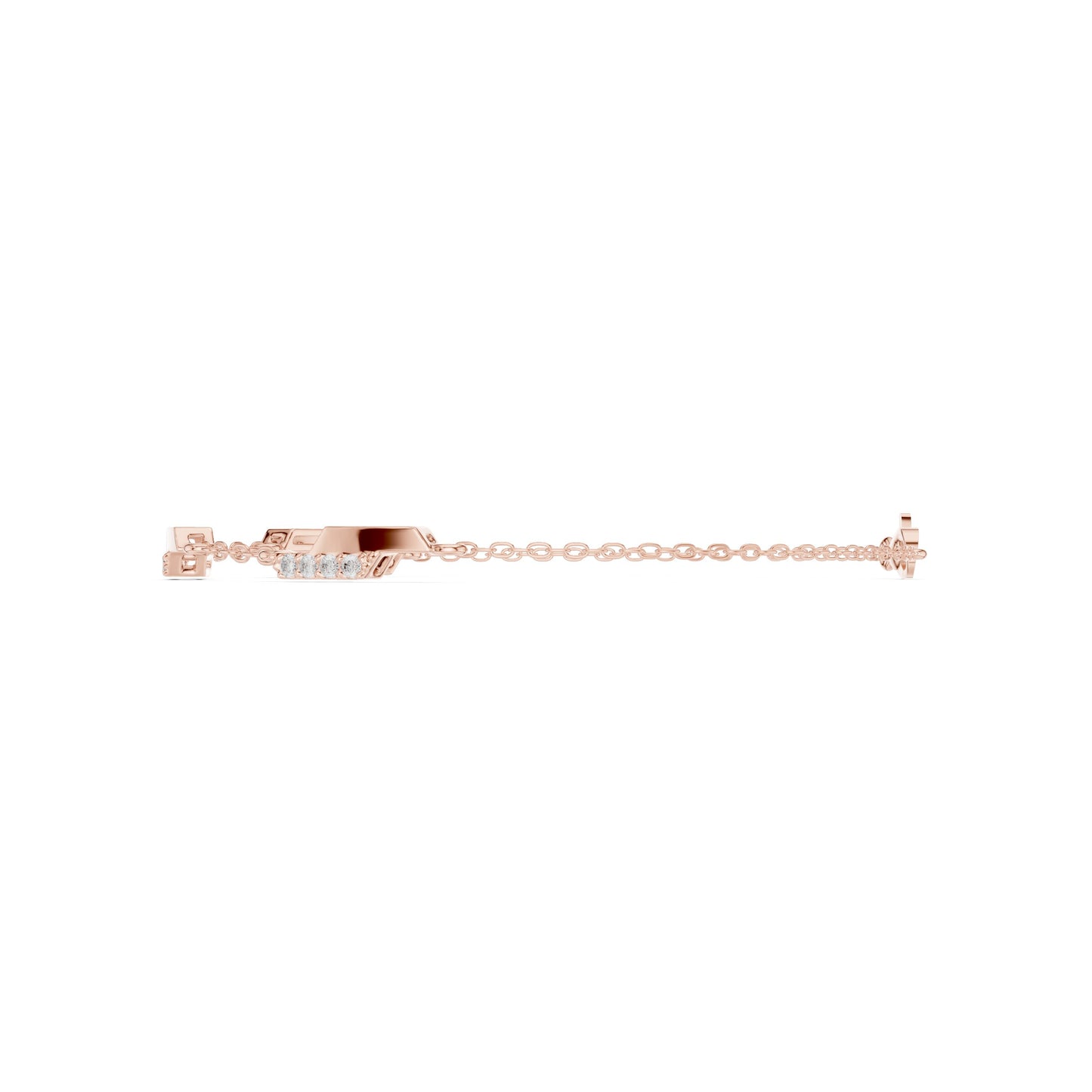 Emerald Chain Lab Grown Diamond Bracelet