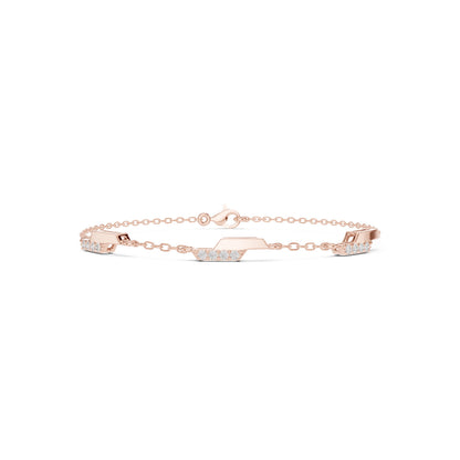 Emerald Chain Lab Grown Diamond Bracelet