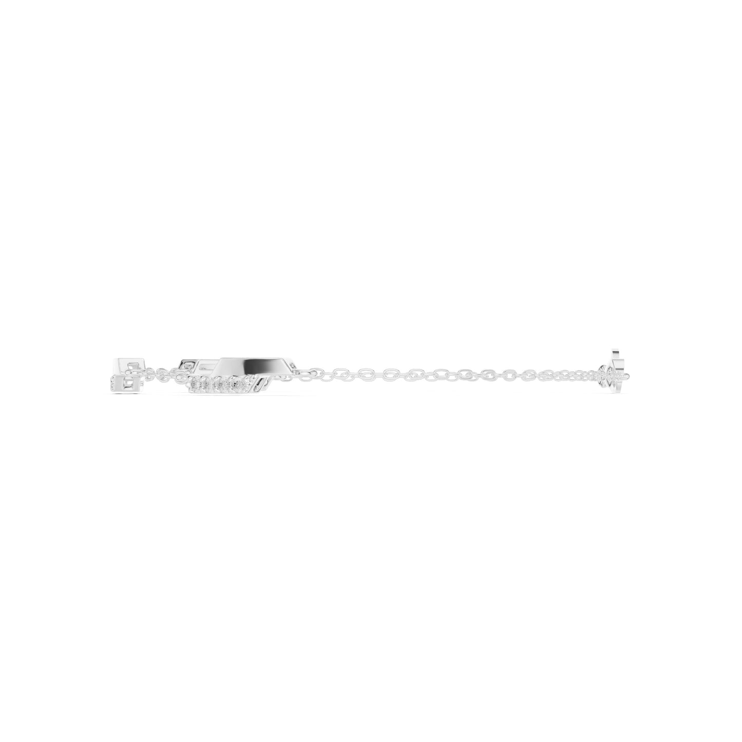 Emerald Chain Lab Grown Diamond Bracelet