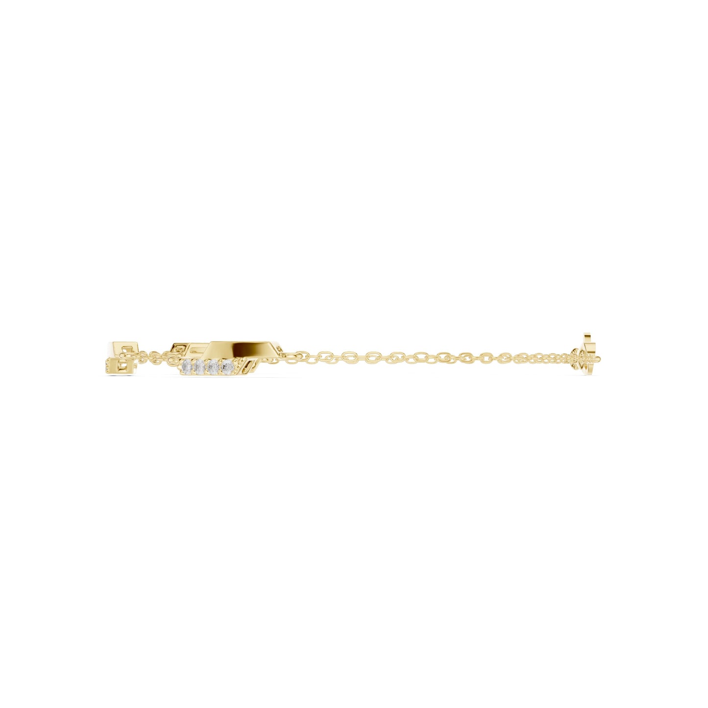 Emerald Chain Lab Grown Diamond Bracelet