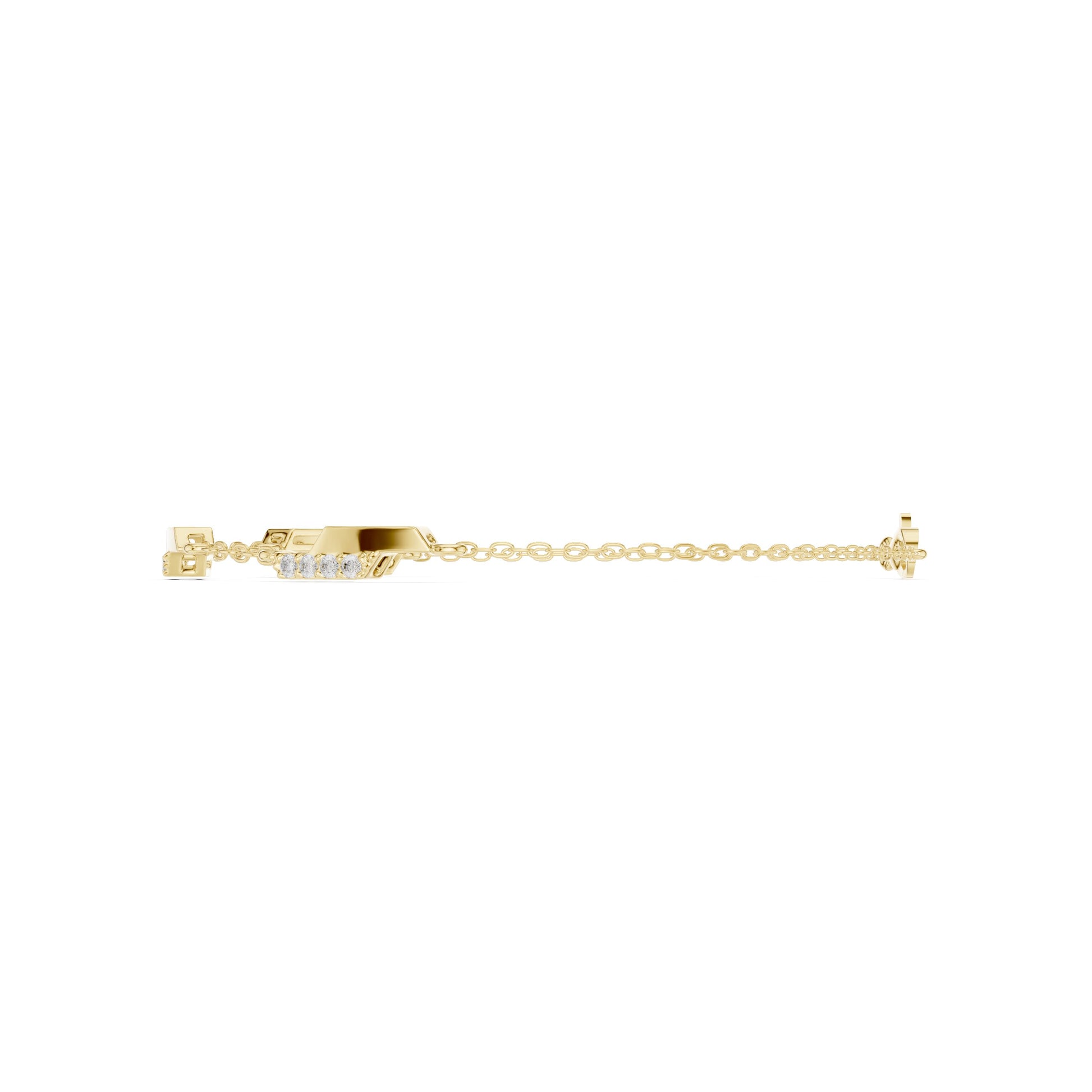 Emerald Chain Lab Grown Diamond Bracelet
