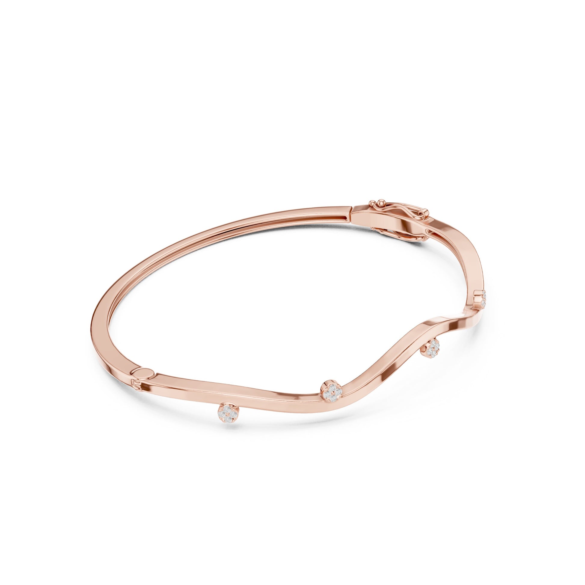 Round Bangle Lab Grown Diamond Bracelet