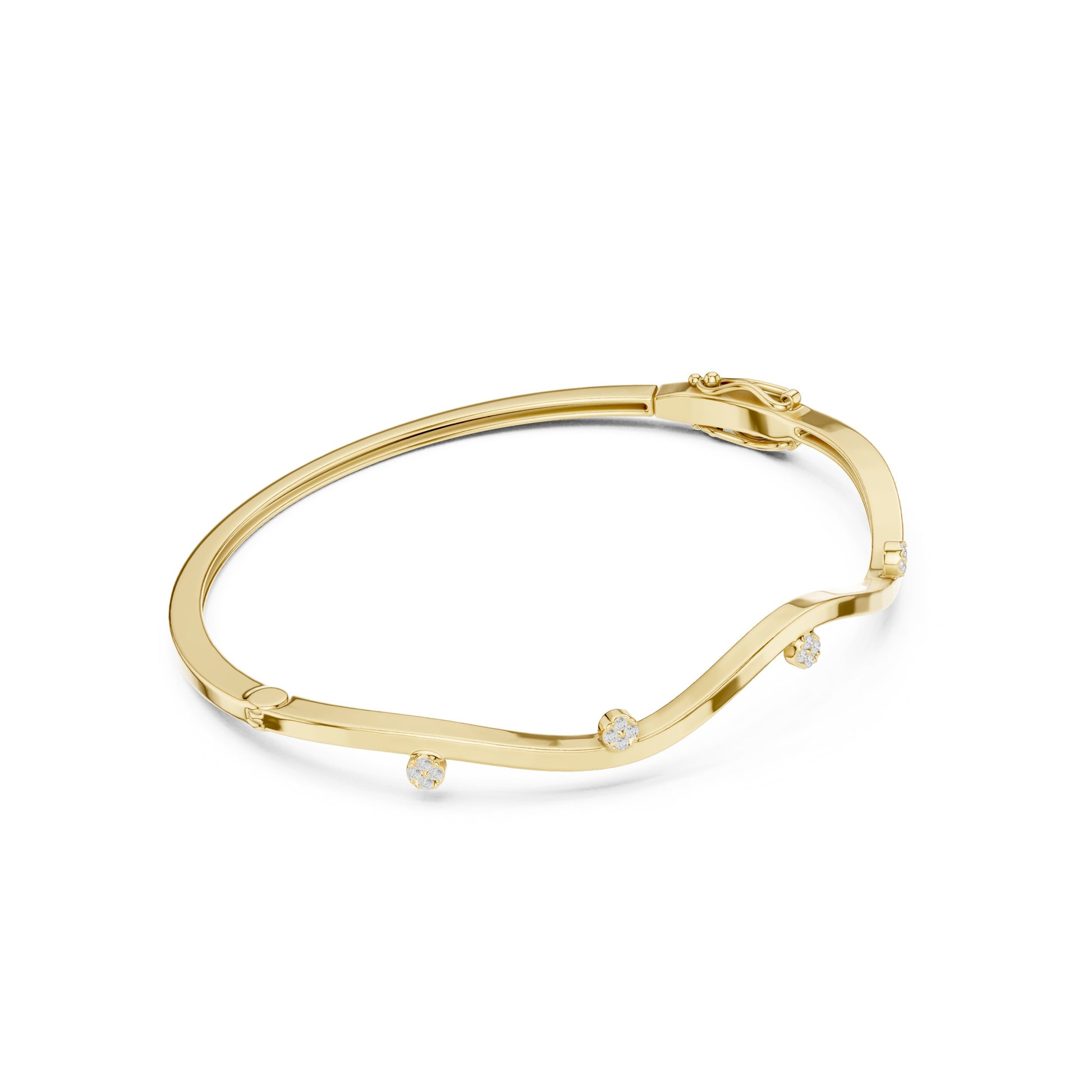 Round Bangle Lab Grown Diamond Bracelet