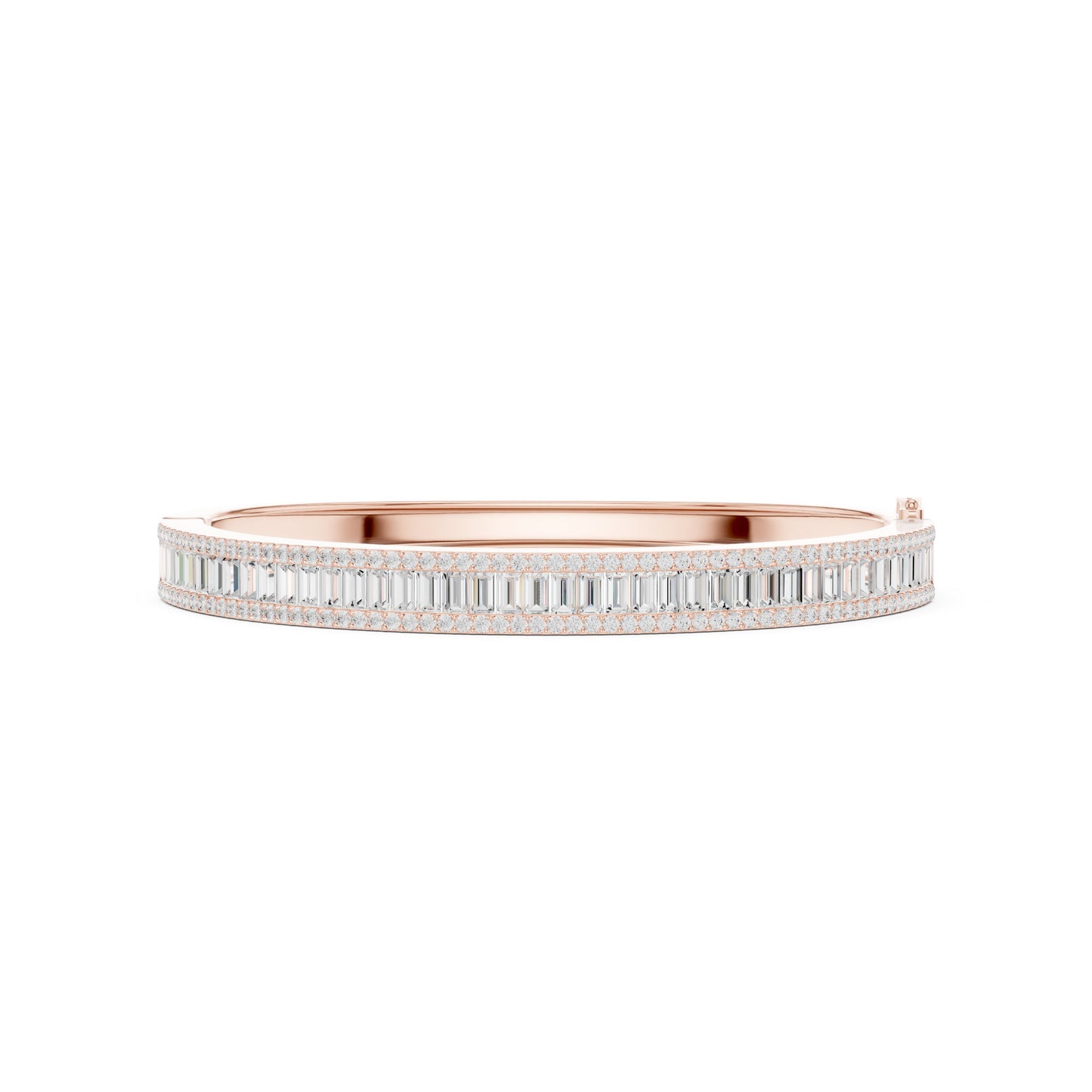 Emerald Bangle Lab Grown Diamond Bracelet
