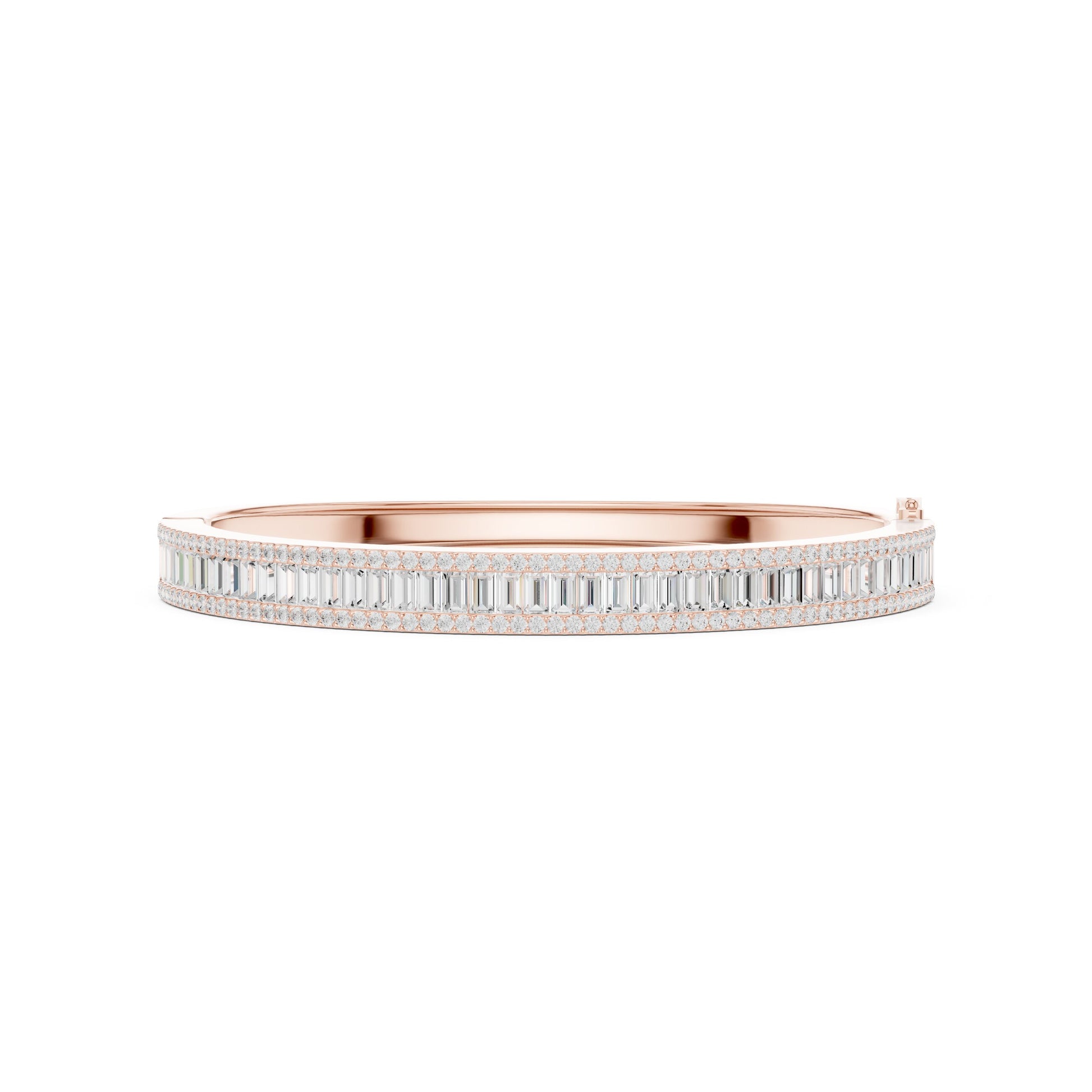 Emerald Bangle Lab Grown Diamond Bracelet