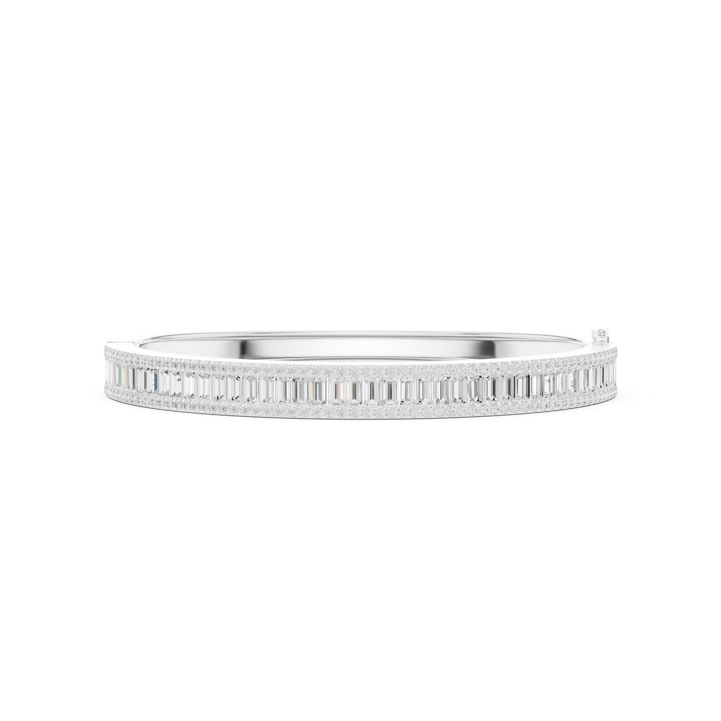 Emerald Bangle Lab Grown Diamond Bracelet