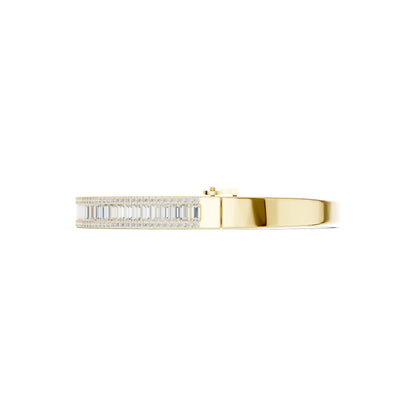 Emerald Bangle Lab Grown Diamond Bracelet