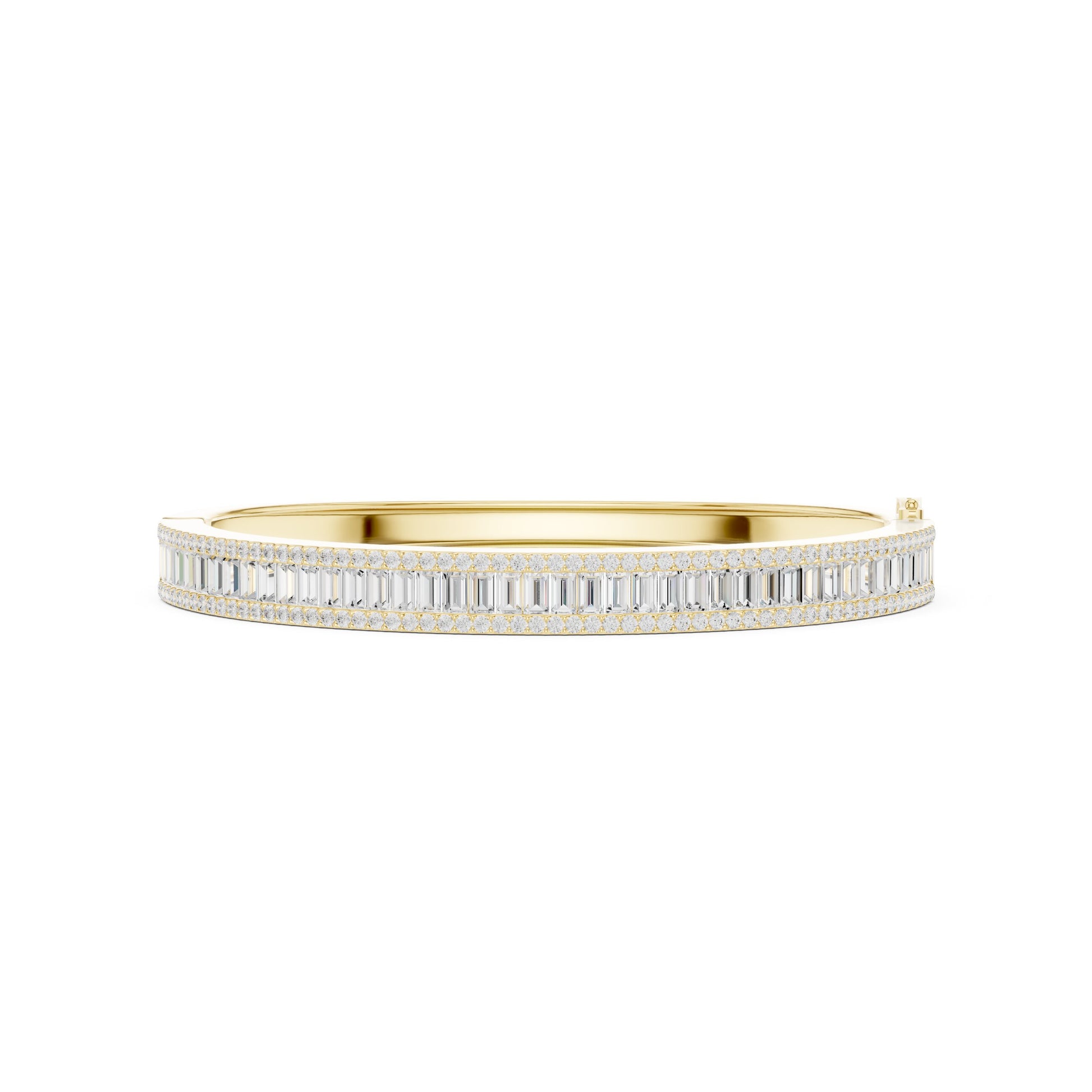 Emerald Bangle Lab Grown Diamond Bracelet