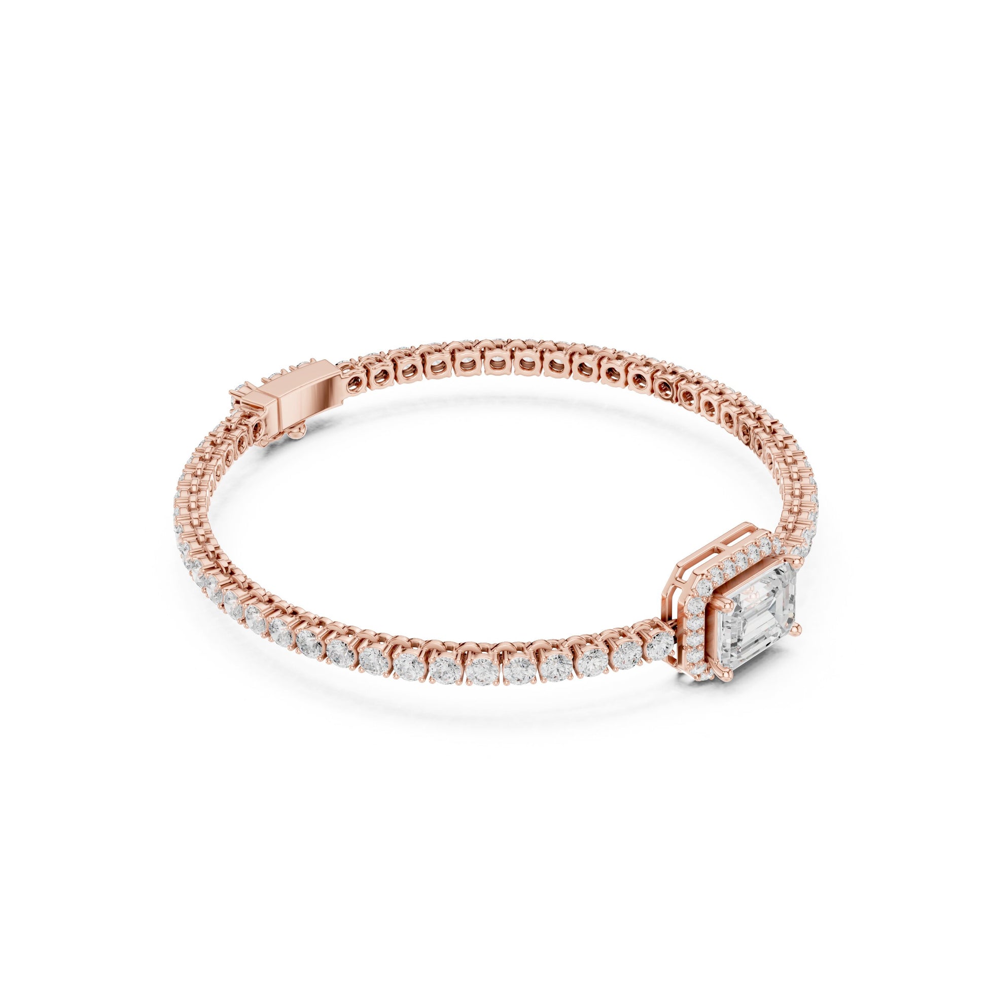Round Tennis Lab Grown Diamond Bracelet