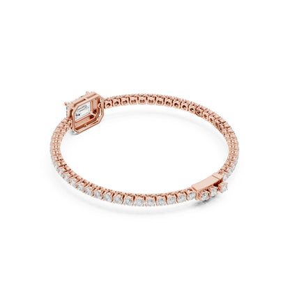 Round Tennis Lab Grown Diamond Bracelet
