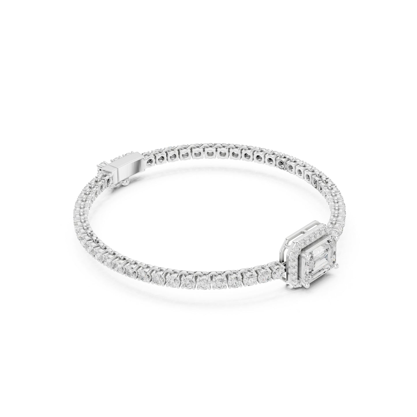 Round Tennis Lab Grown Diamond Bracelet