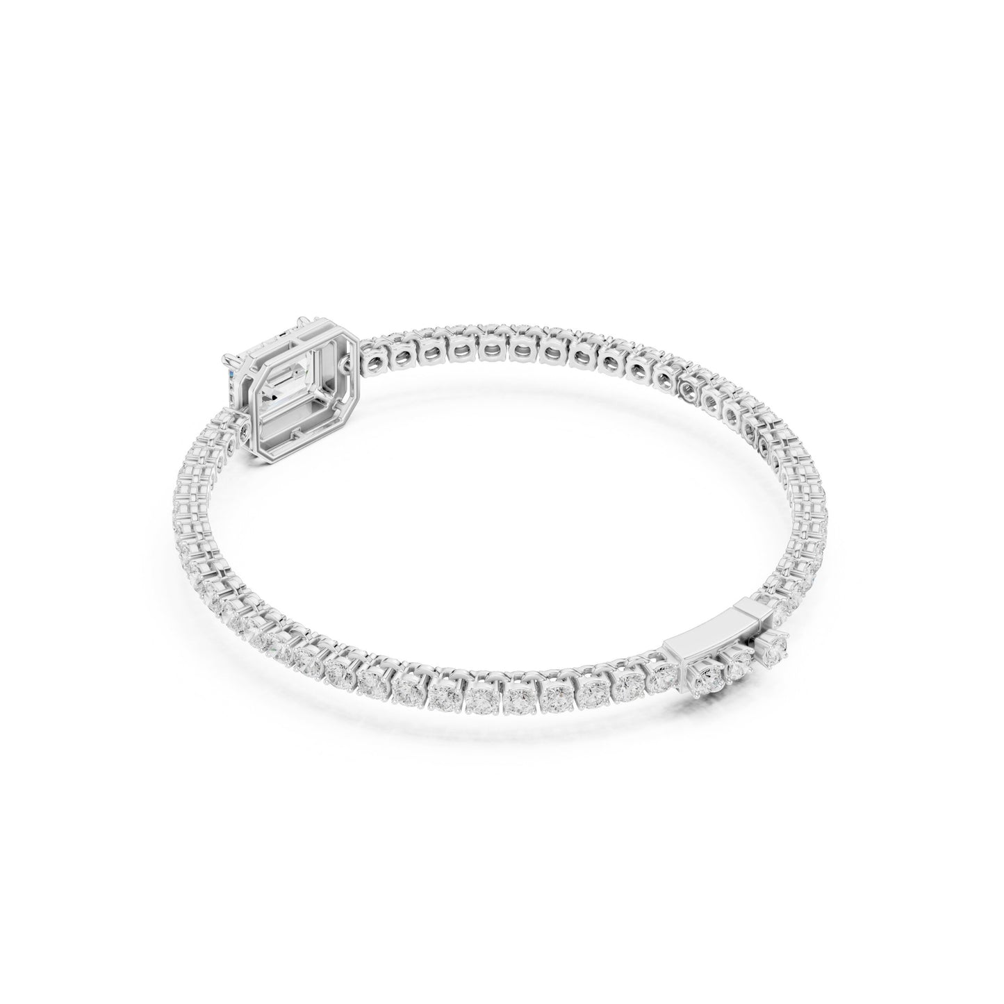 Round Tennis Lab Grown Diamond Bracelet