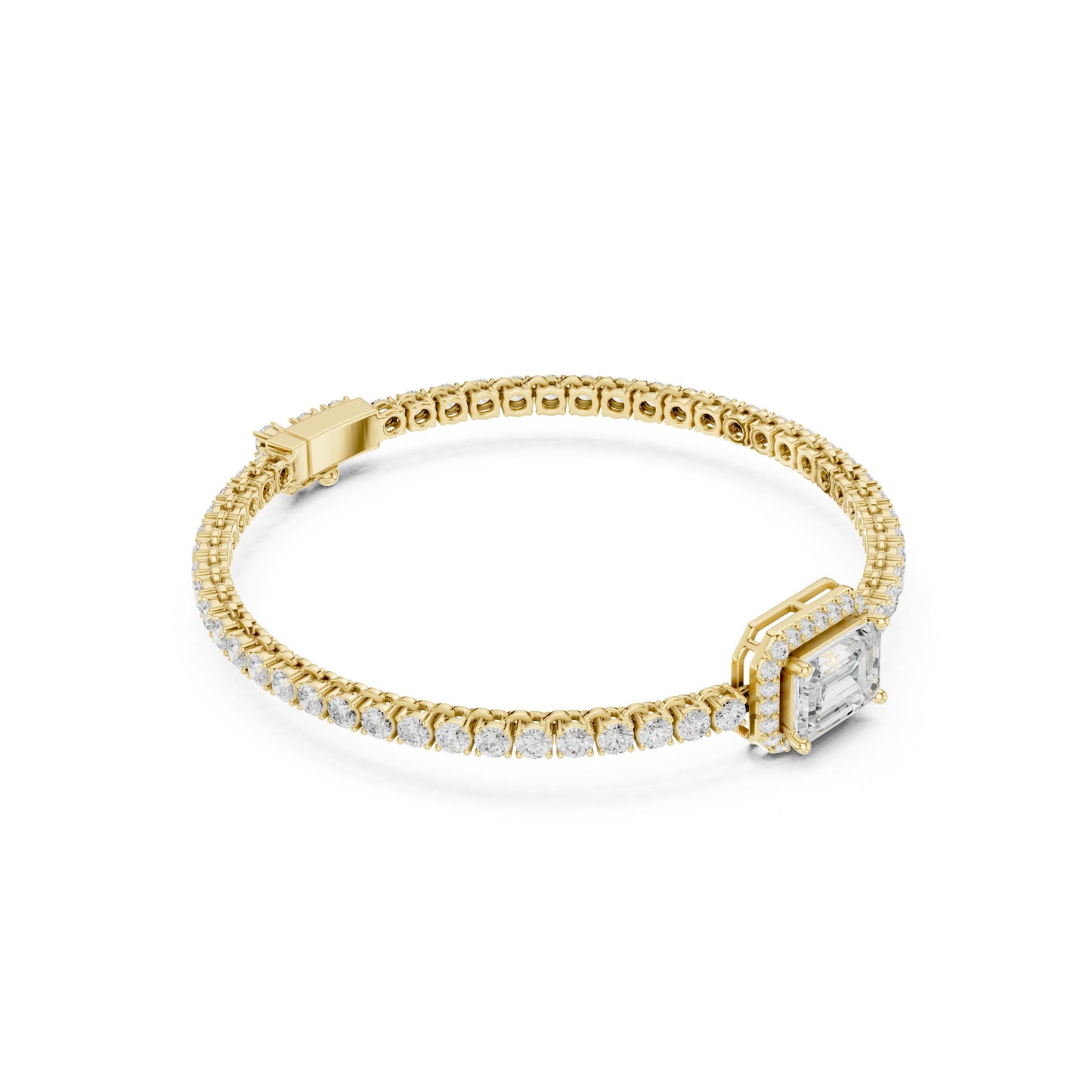 Round Tennis Lab Grown Diamond Bracelet