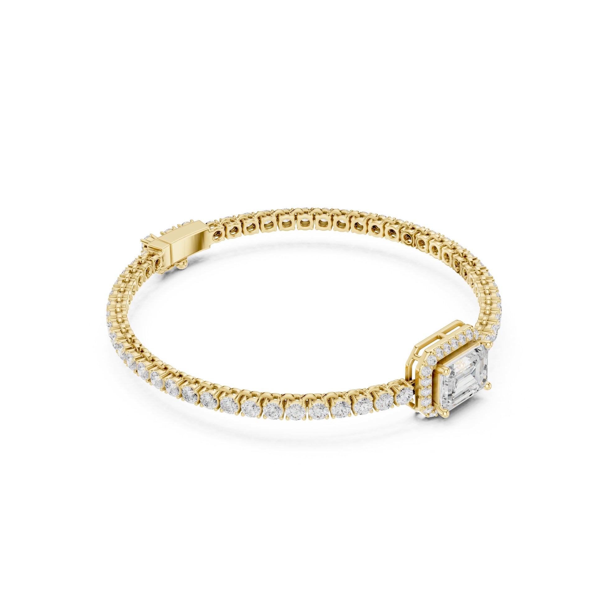 Round Tennis Lab Grown Diamond Bracelet