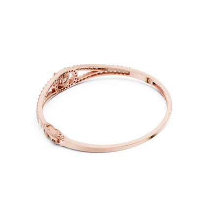 Round Bangle Lab Grown Diamond Bracelet