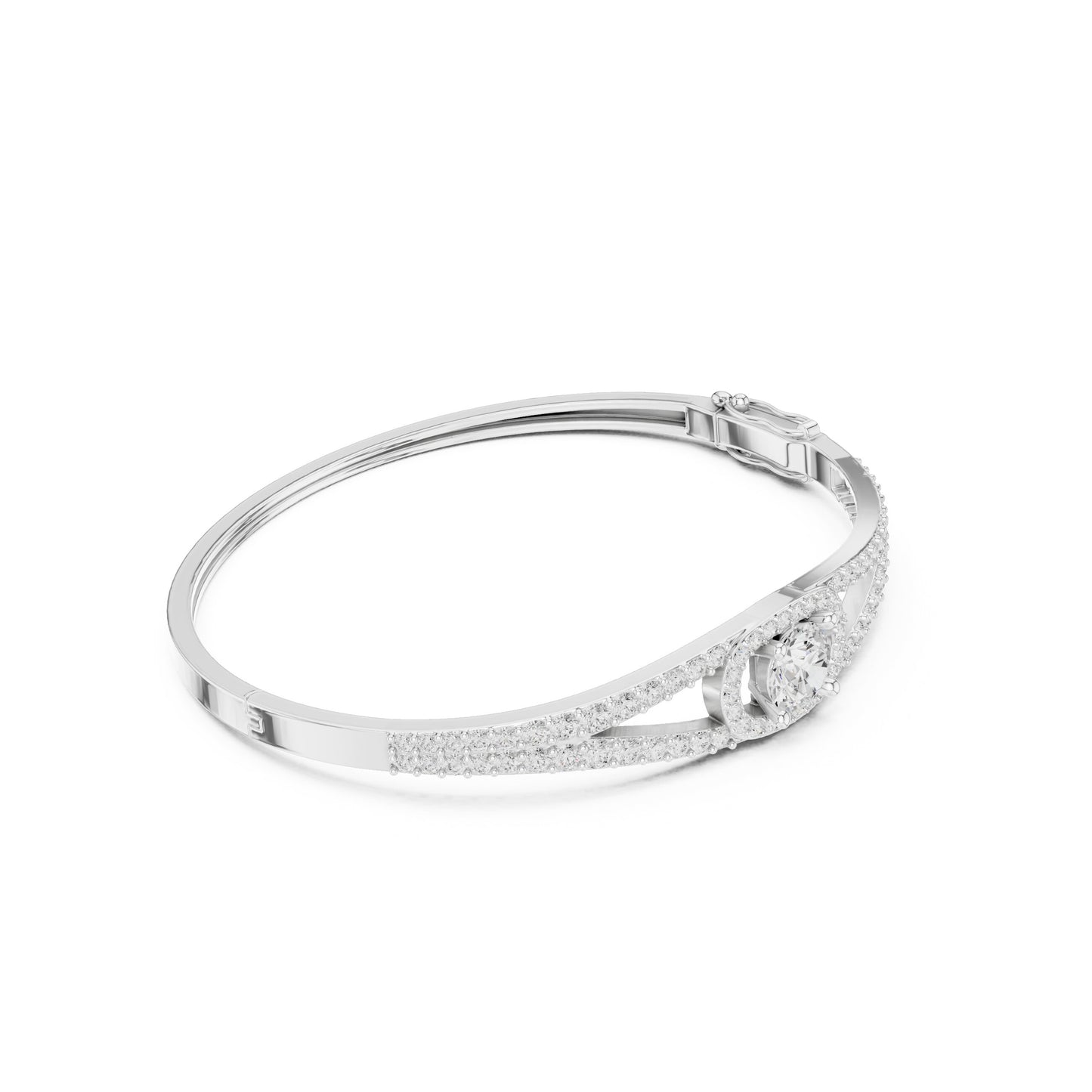 Round Bangle Lab Grown Diamond Bracelet