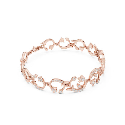 Round Link Lab Grown Diamond Bracelet