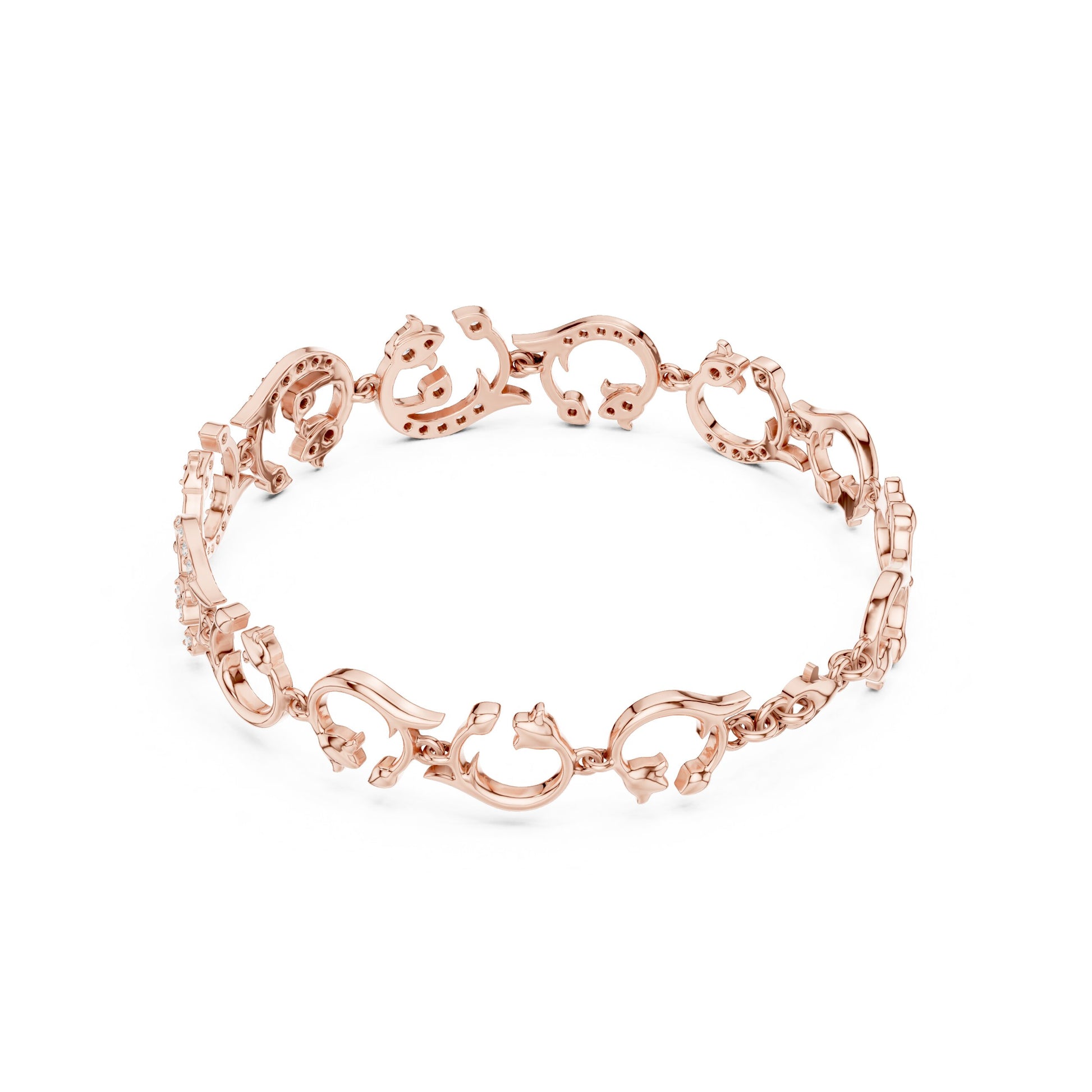 Round Link Lab Grown Diamond Bracelet