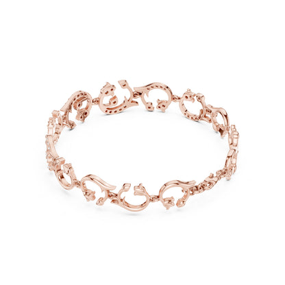 Round Link Lab Grown Diamond Bracelet