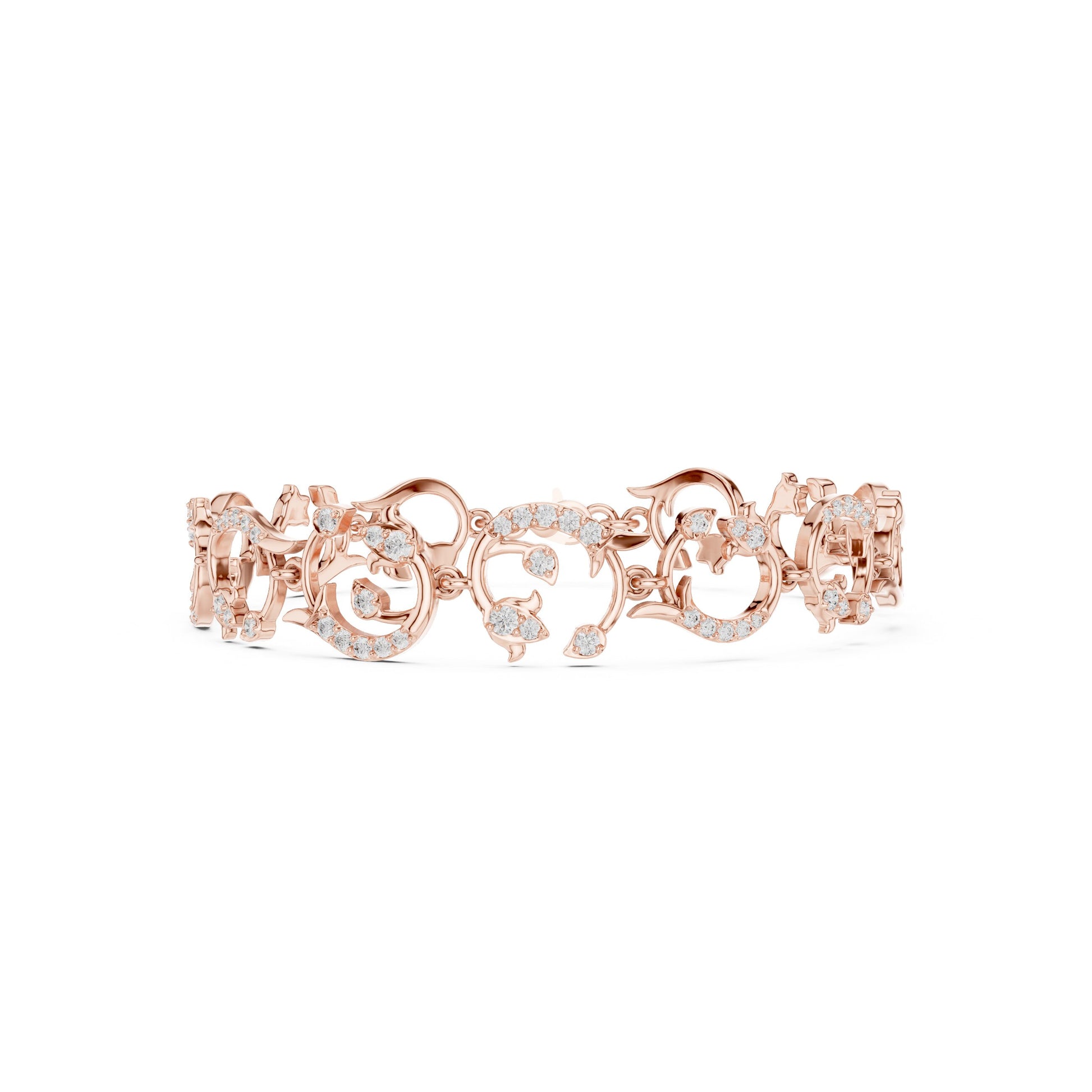 Round Link Lab Grown Diamond Bracelet