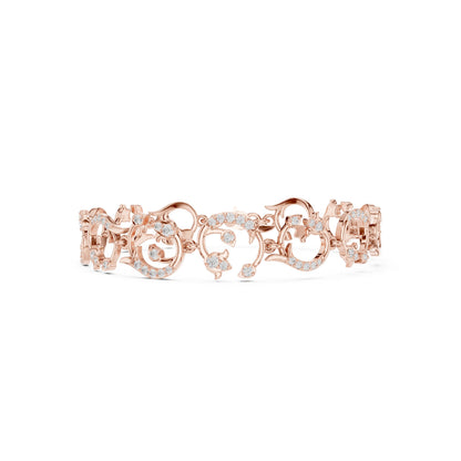 Round Link Lab Grown Diamond Bracelet