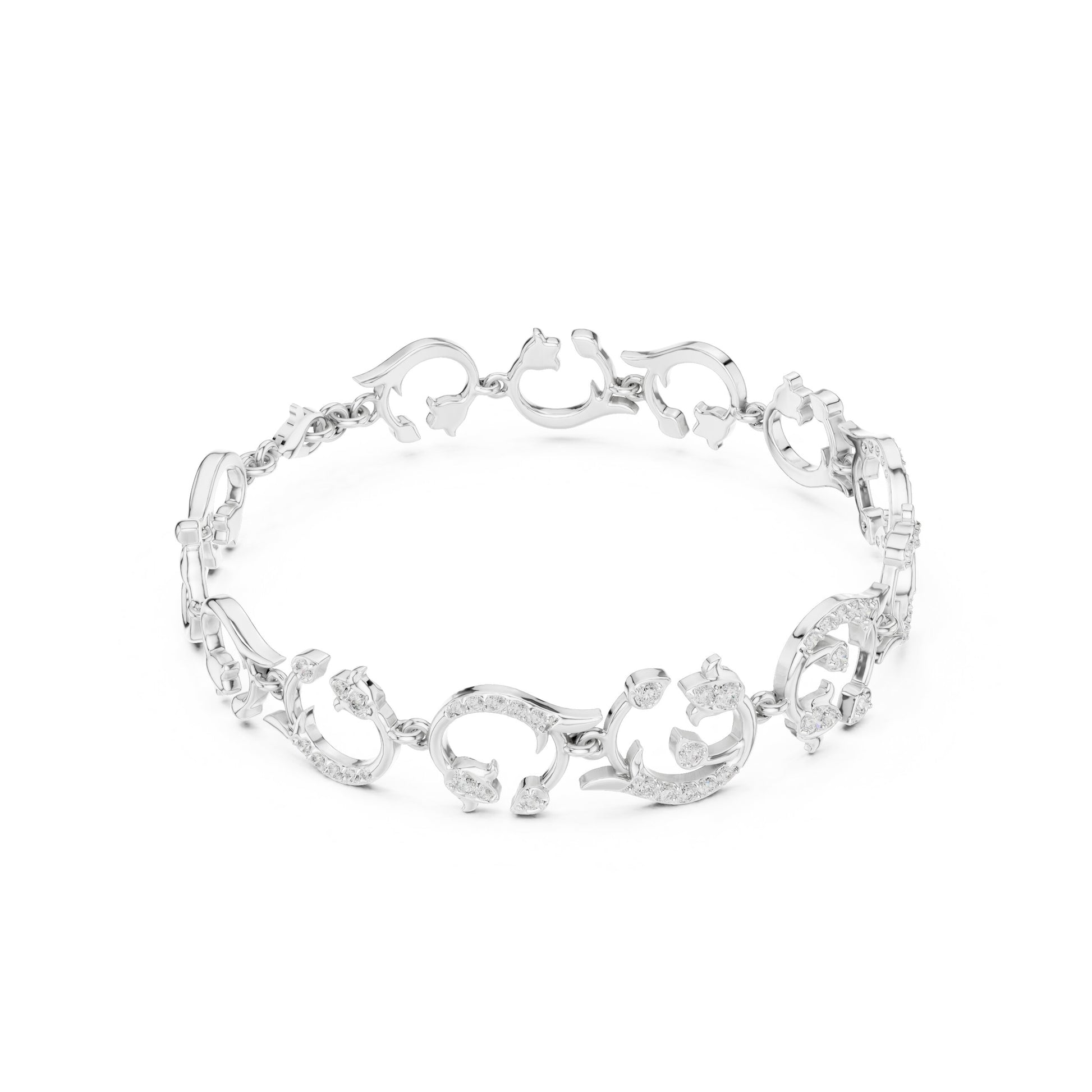Round Link Lab Grown Diamond Bracelet