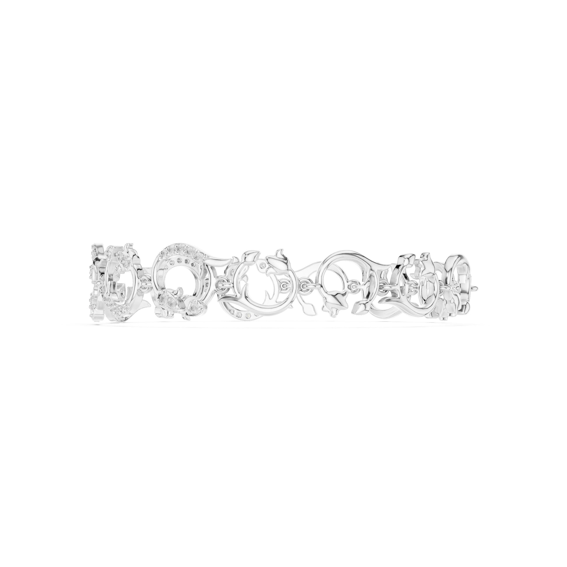Round Link Lab Grown Diamond Bracelet