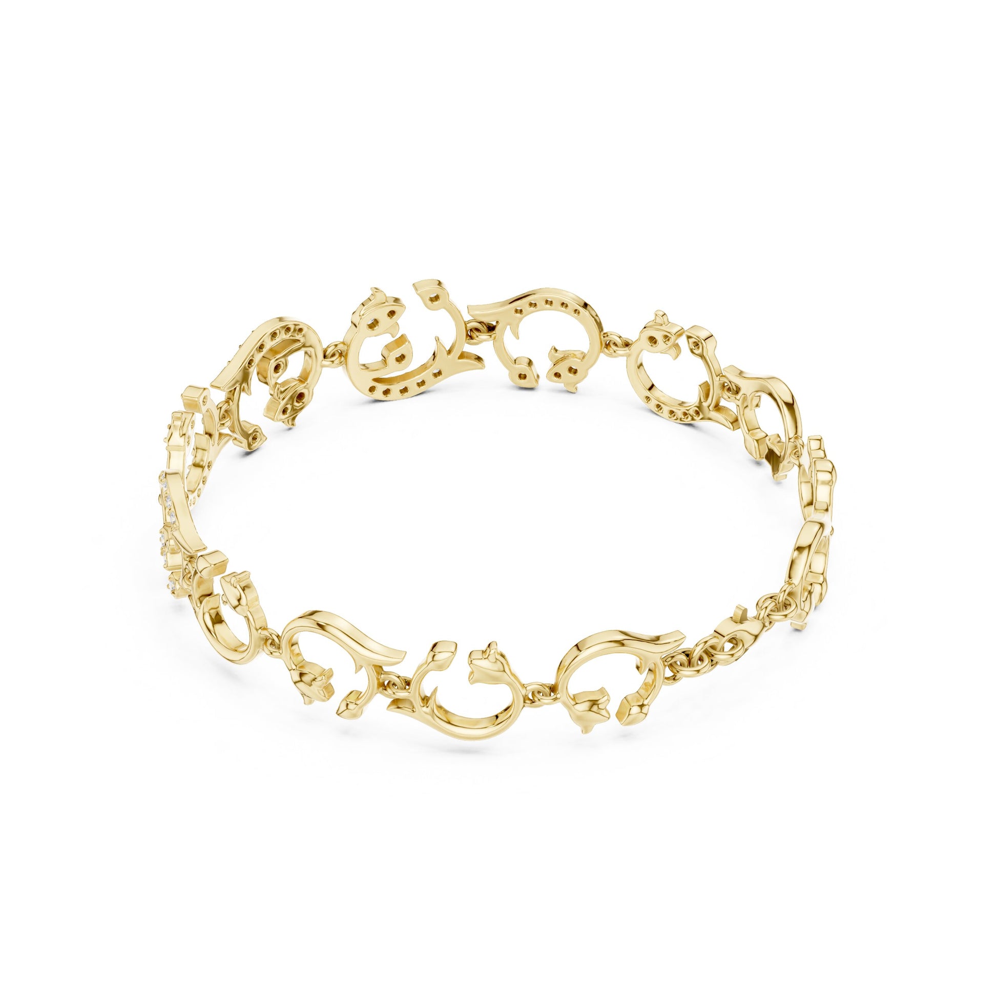 Round Link Lab Grown Diamond Bracelet