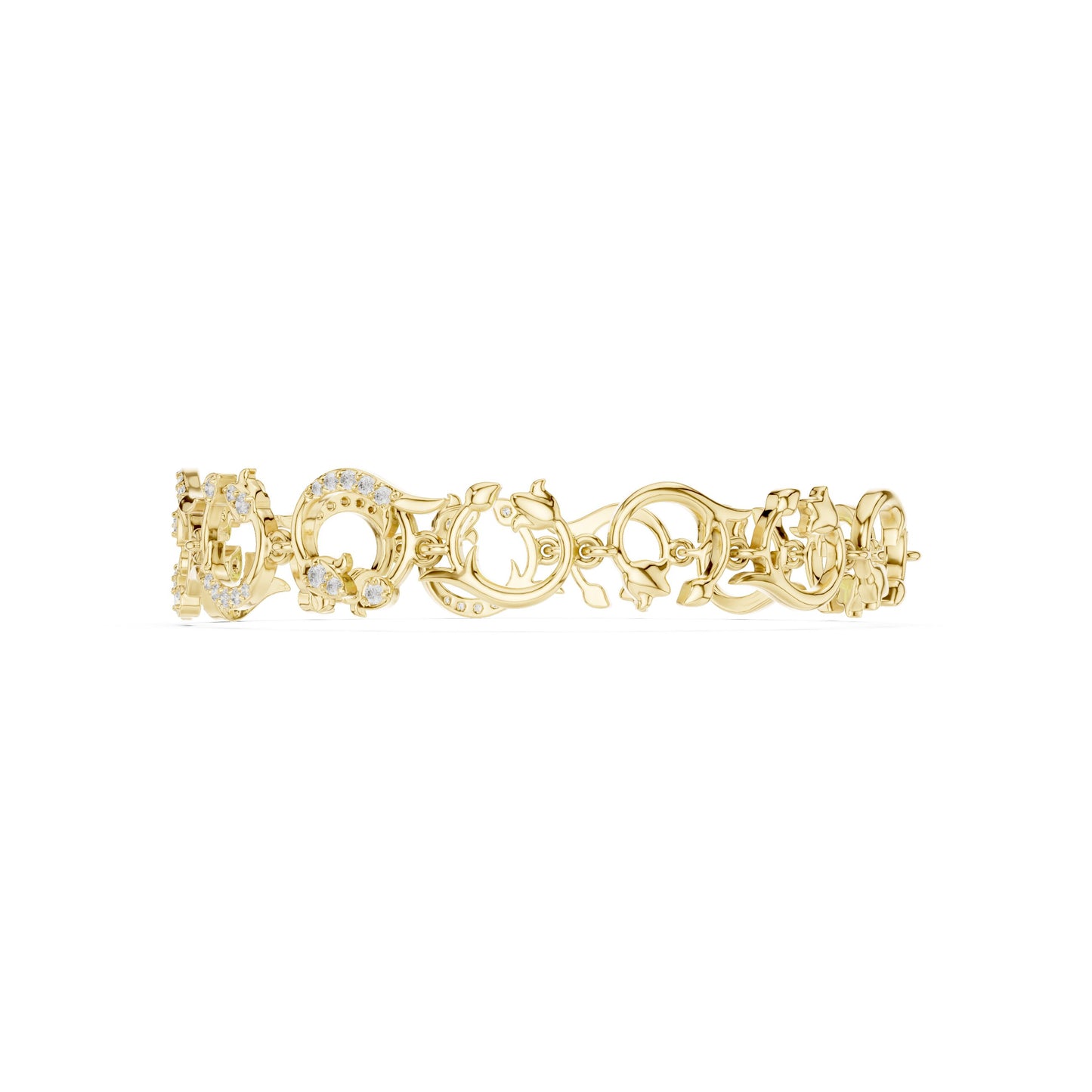 Round Link Lab Grown Diamond Bracelet