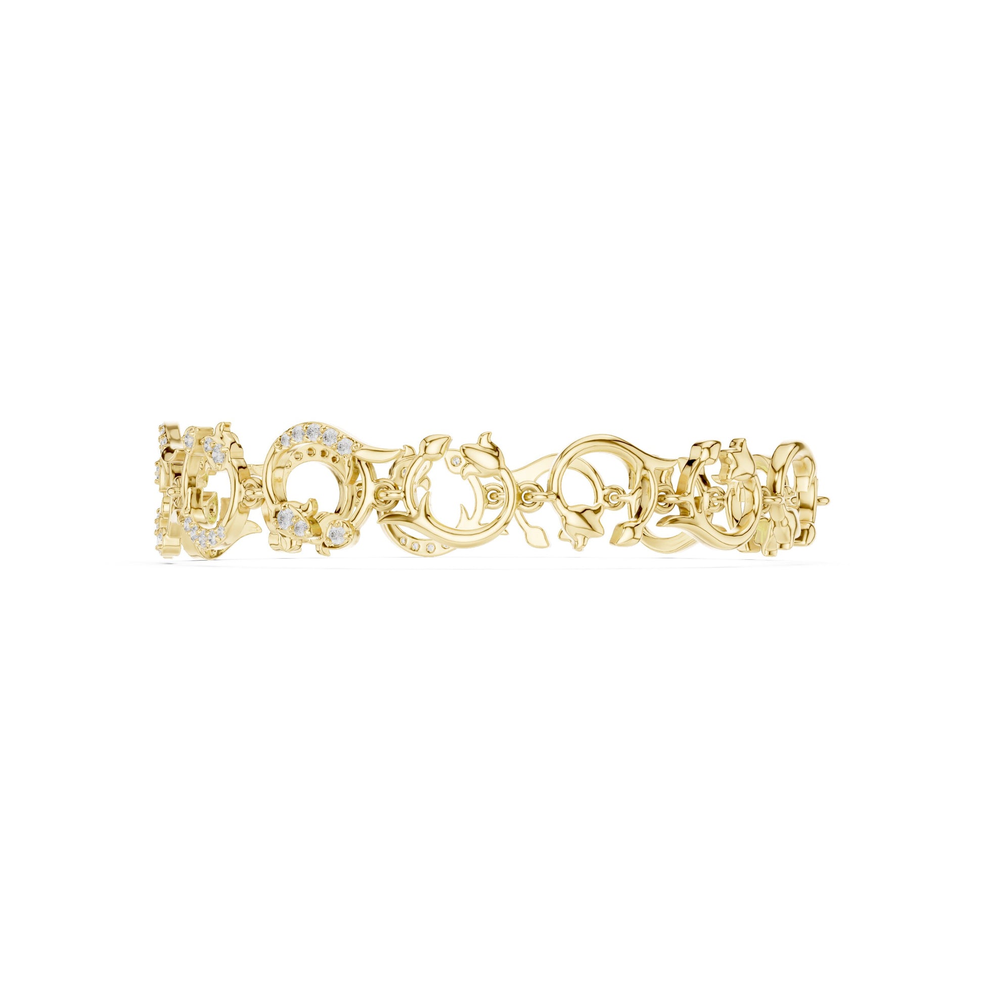 Round Link Lab Grown Diamond Bracelet