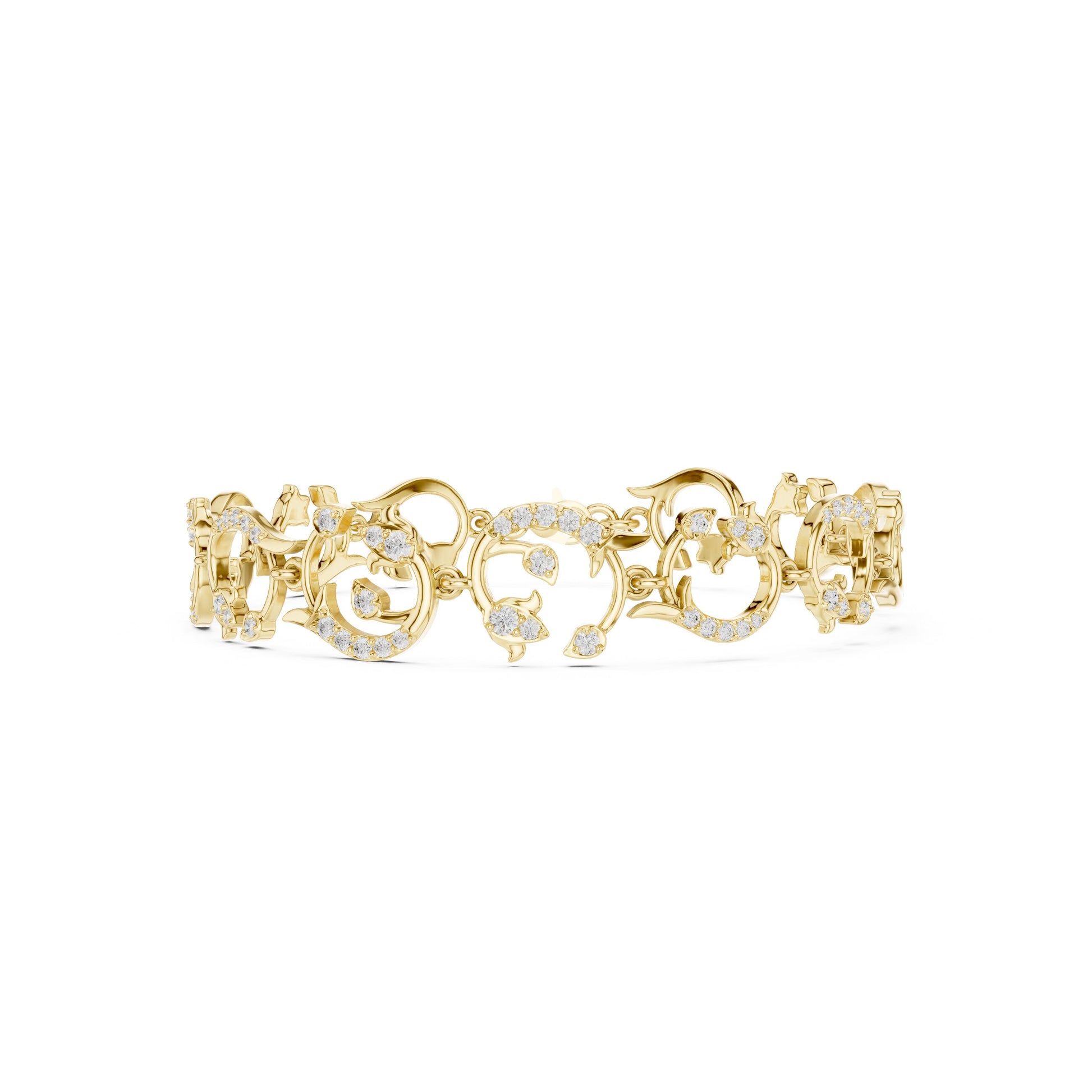 Round Link Lab Grown Diamond Bracelet