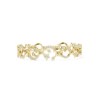 Round Link Lab Grown Diamond Bracelet