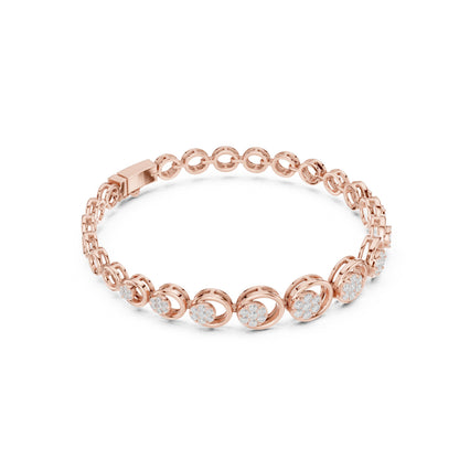 Round Link Lab Grown Diamond Bracelet