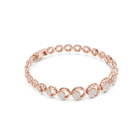 Round Link Lab Grown Diamond Bracelet