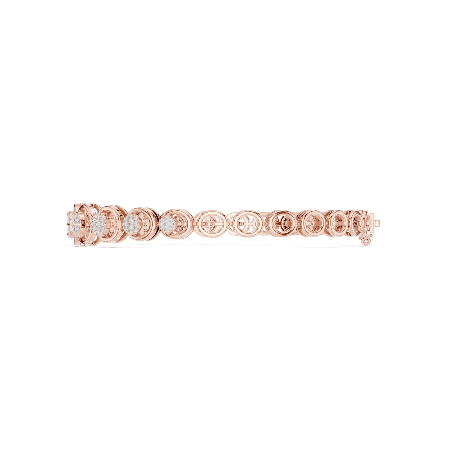 Round Link Lab Grown Diamond Bracelet