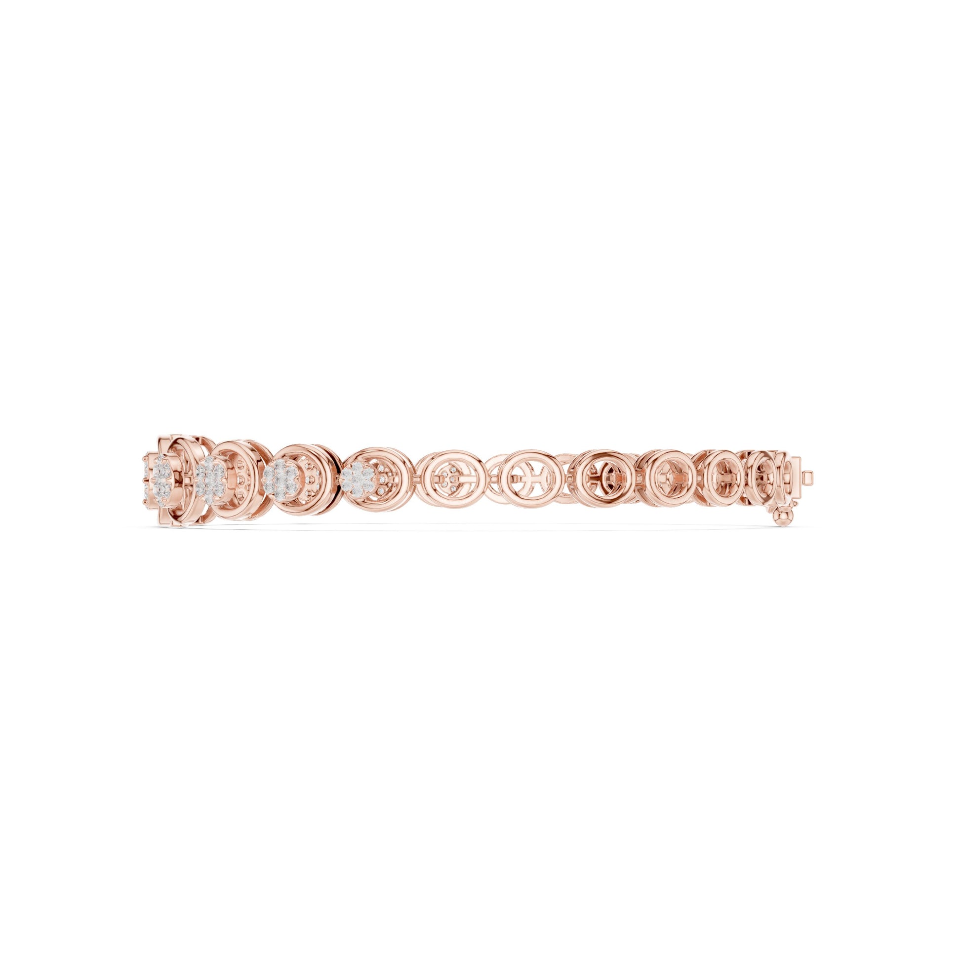 Round Link Lab Grown Diamond Bracelet