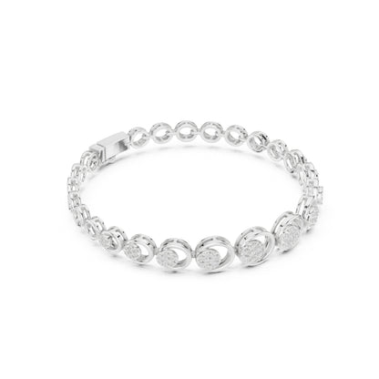 Round Link Lab Grown Diamond Bracelet