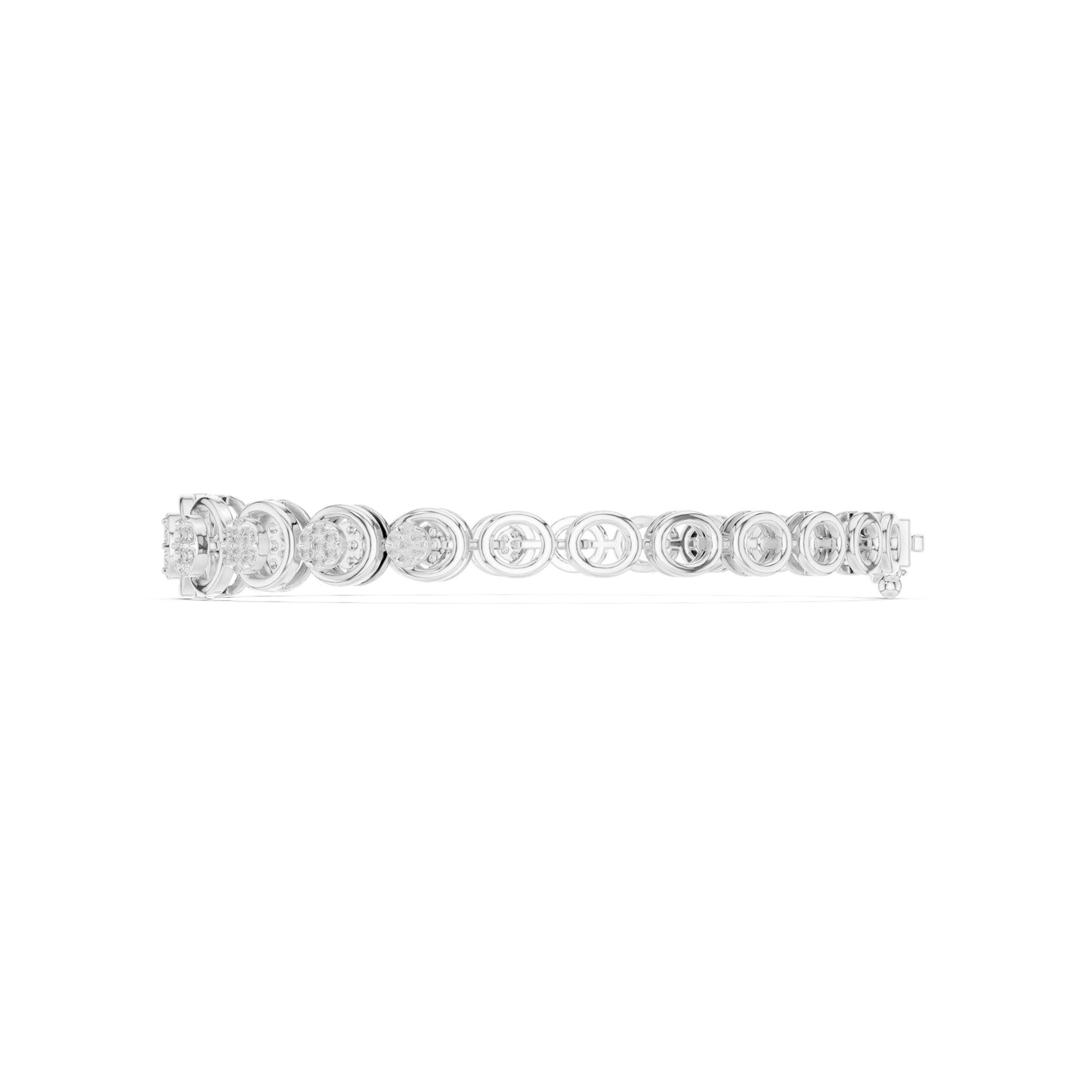 Round Link Lab Grown Diamond Bracelet