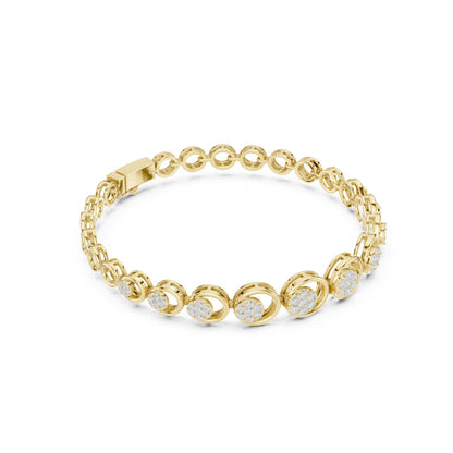 Round Link Lab Grown Diamond Bracelet