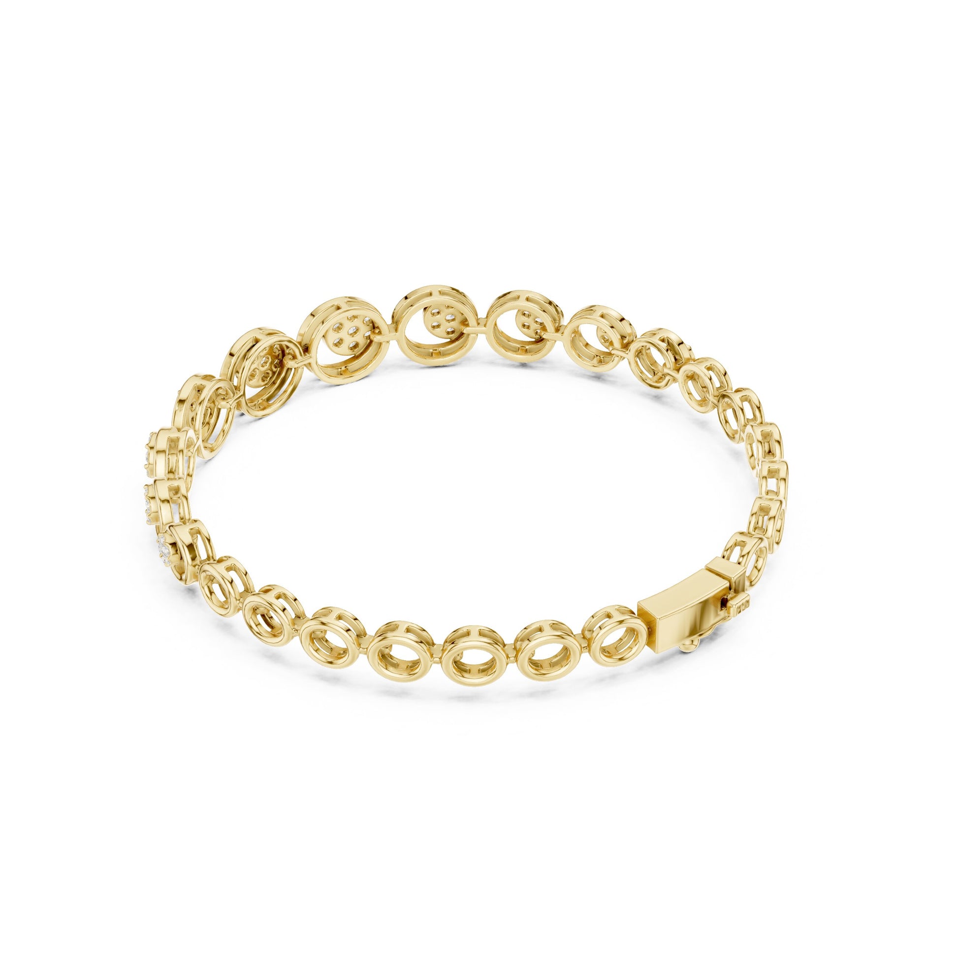Round Link Lab Grown Diamond Bracelet