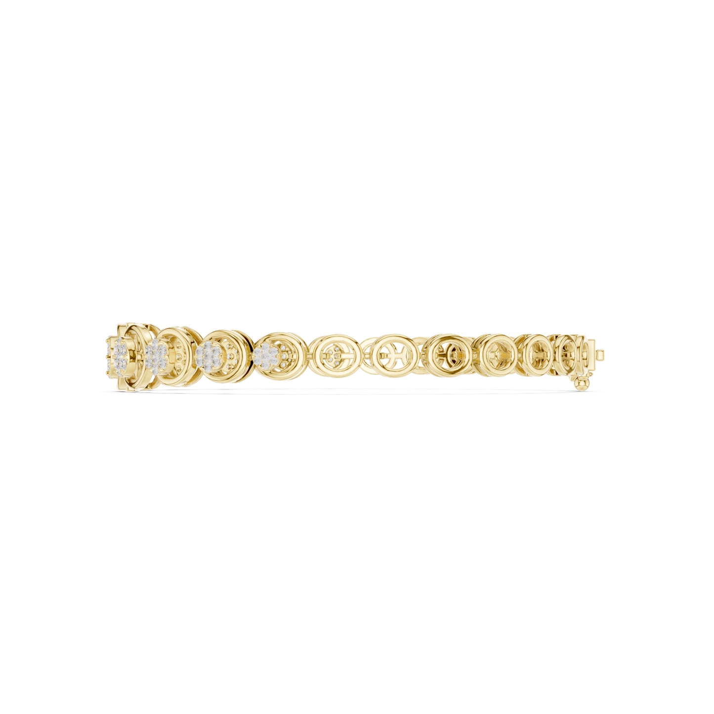 Round Link Lab Grown Diamond Bracelet